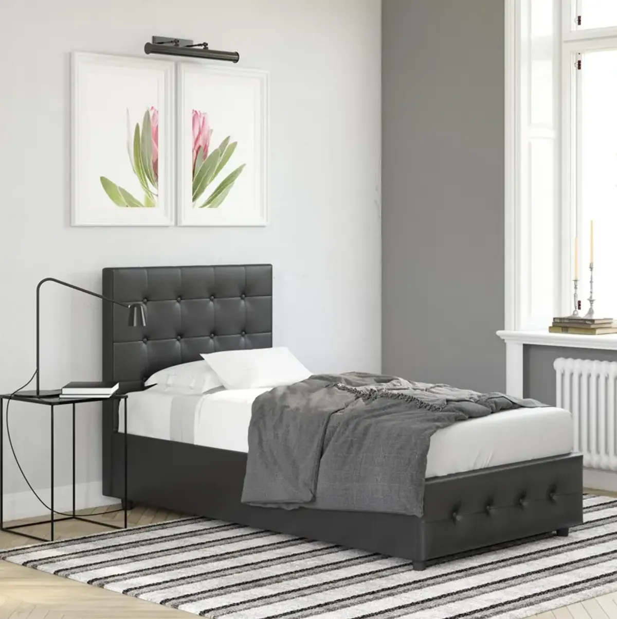 Cambridge Upholstered Bed with Gas Lift Storage Compartment