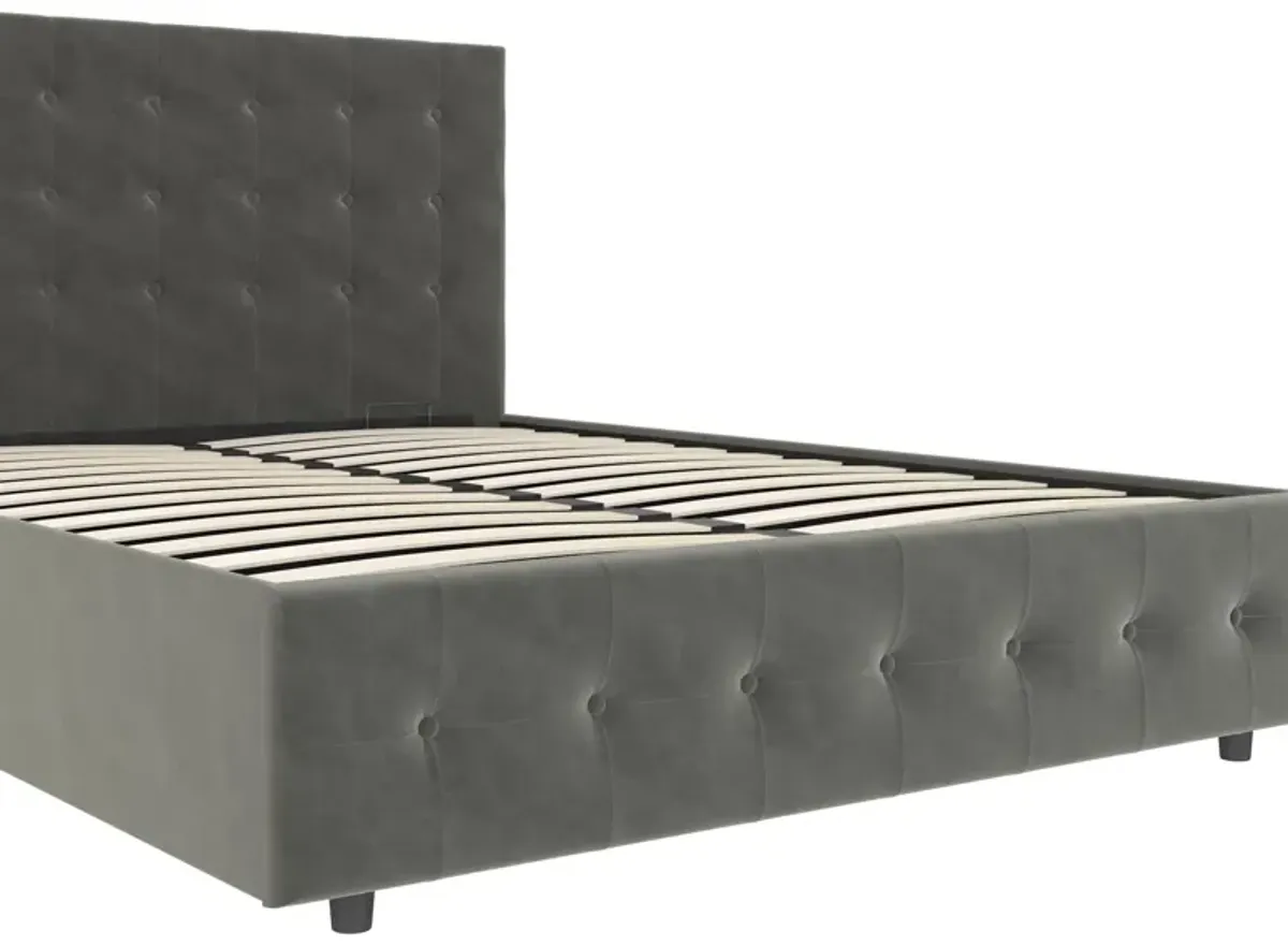 Cambridge Upholstered Bed with Gas Lift Storage Compartment