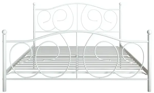 Victoria Metal Platform Bed with Headboard, Footboard and 2 Height Options