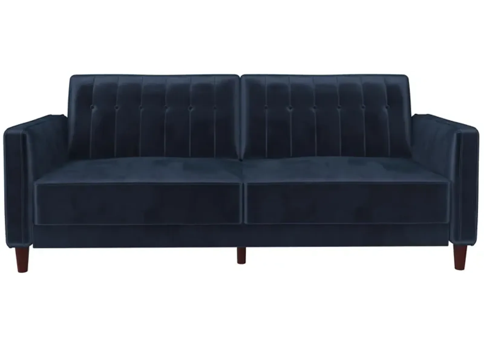 Pin Tufted Transitional Futon with Vertical Stitching and Button Tufting