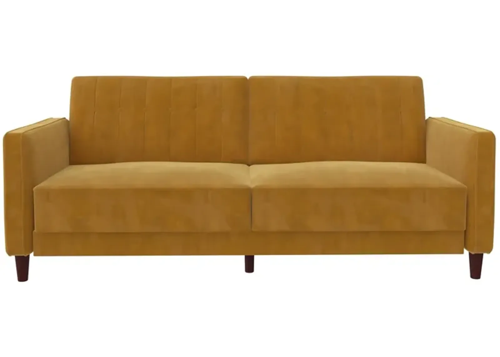 Pin Tufted Transitional Futon with Vertical Stitching and Button Tufting