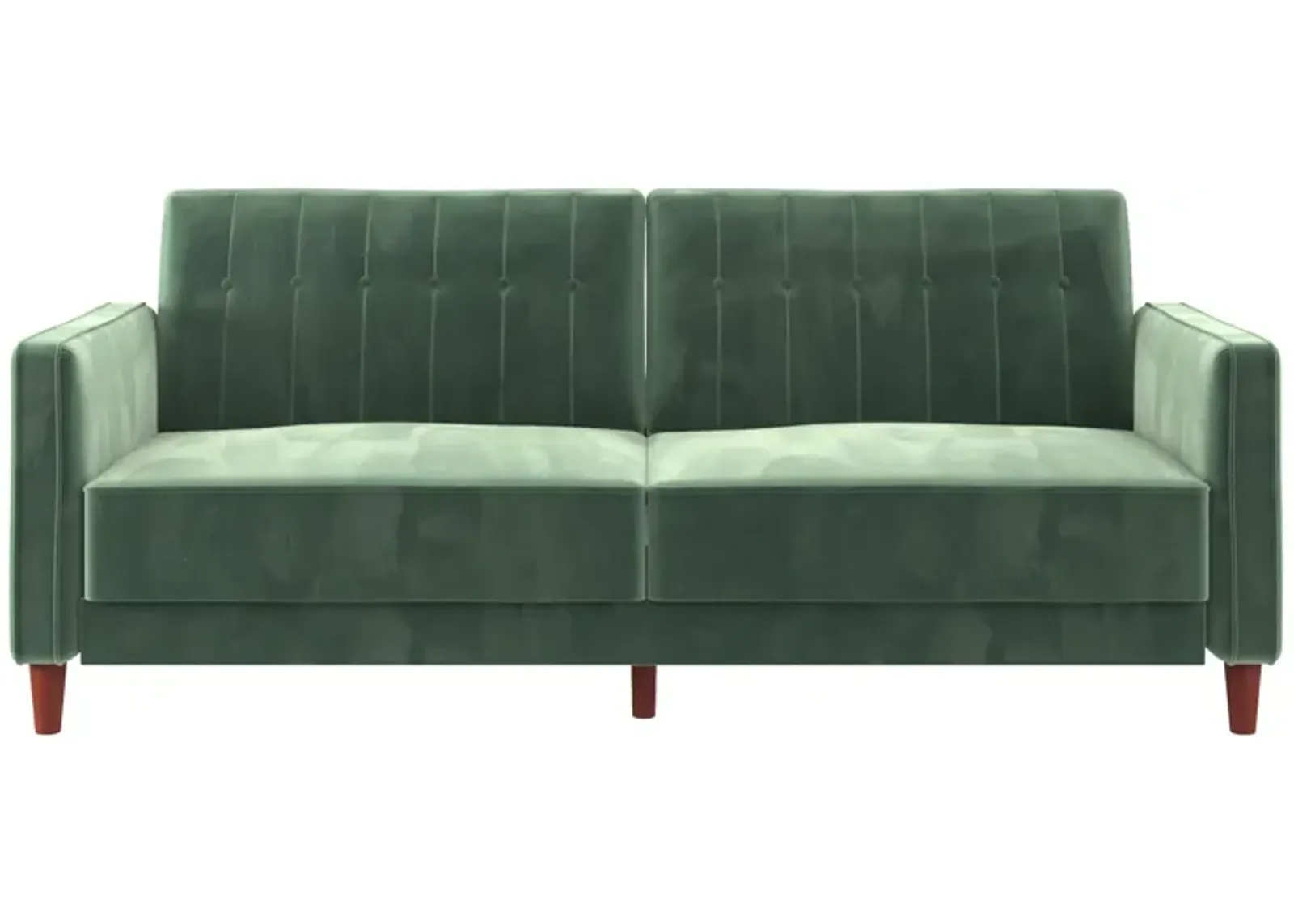 Pin Tufted Transitional Futon with Vertical Stitching and Button Tufting