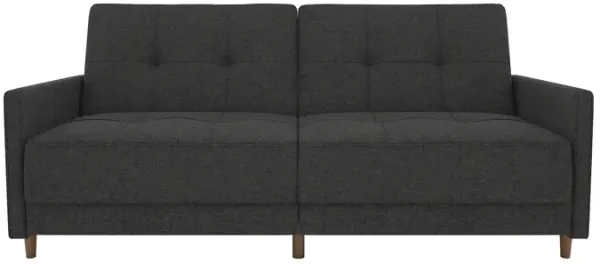 Andora Tufted Upholstered Coil Futon with Wooden Legs