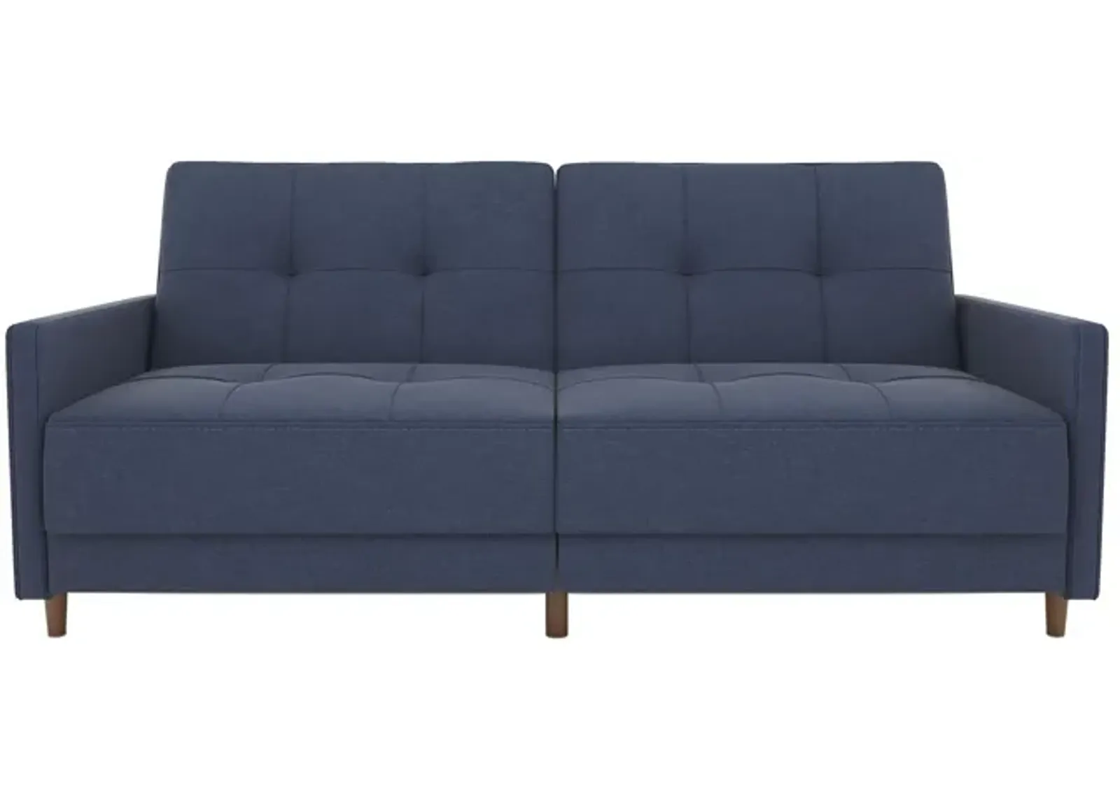 Andora Tufted Upholstered Coil Futon with Wooden Legs