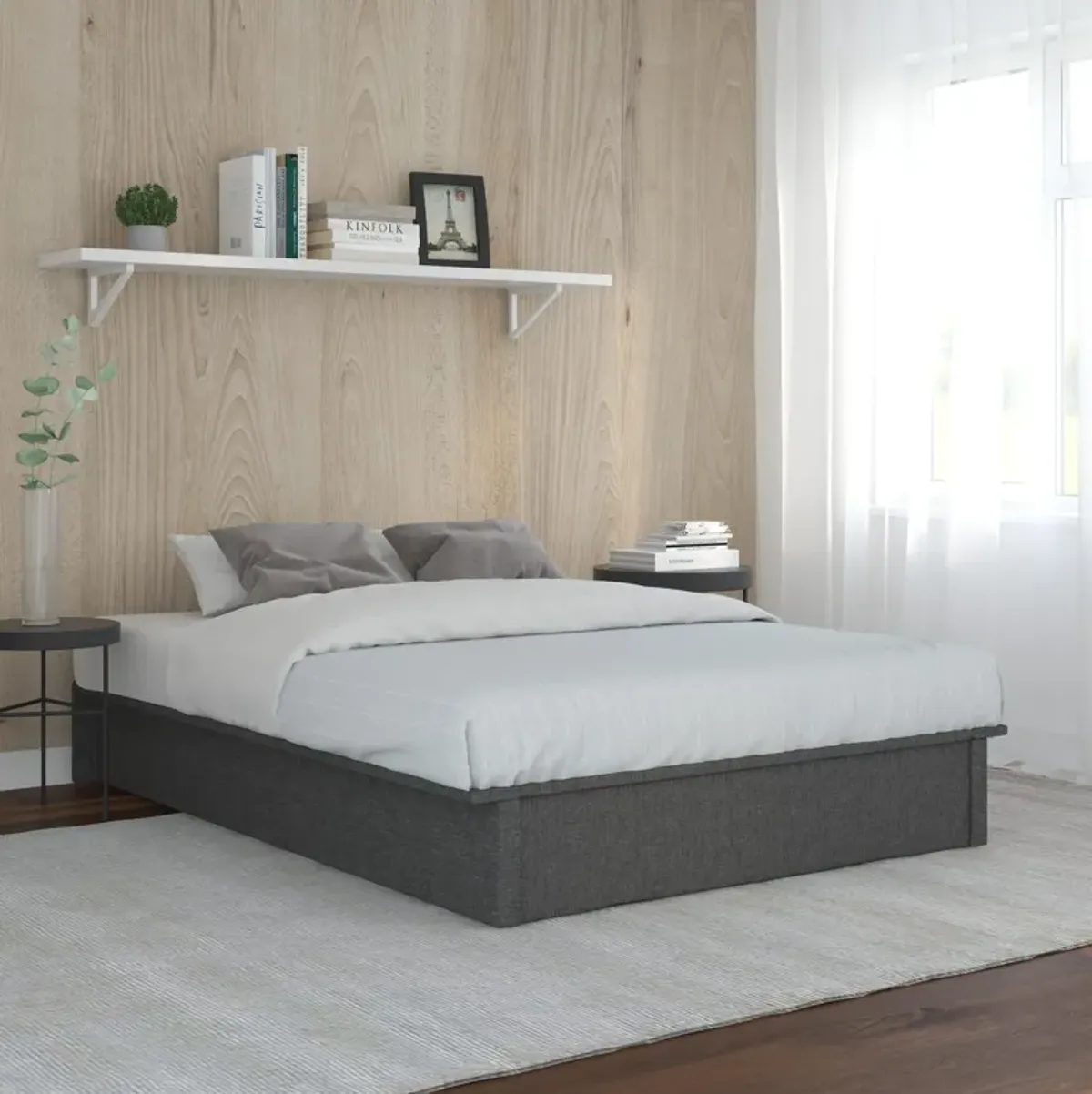 Maven Platform Upholstered Bed with Modern Low Profile Design