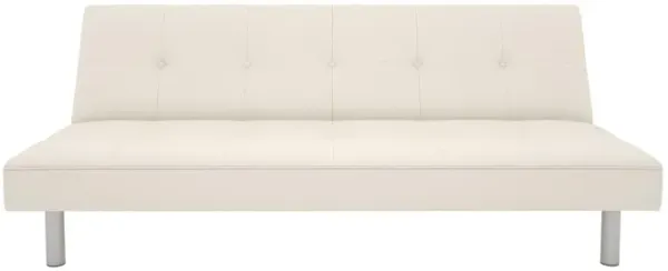 Nola Armless Futon With Button Tufted Seat Cushion and Backrest