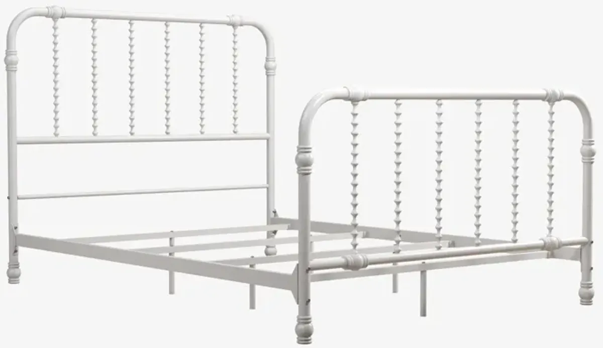 Jenny Lind Metal Bed with Twist Spindles