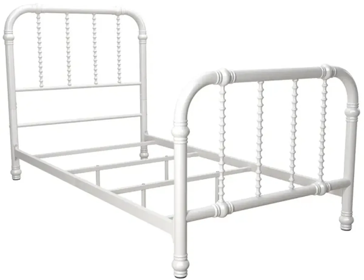 Jenny Lind Metal Bed with Twist Spindles