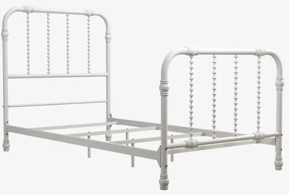 Jenny Lind Metal Bed with Twist Spindles