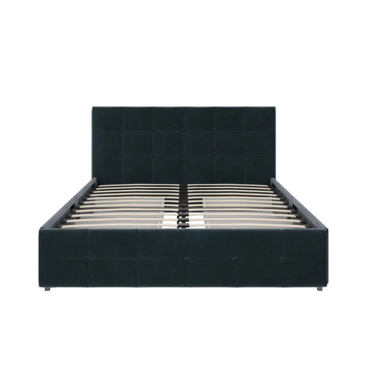 Rose Upholstered Bed with Button Tufted Detail and Storage Drawers
