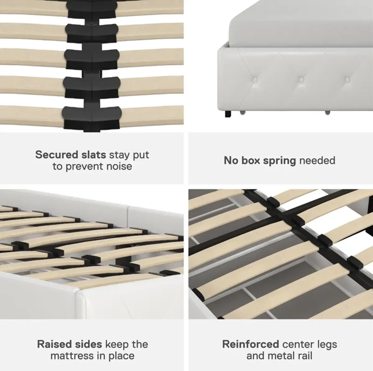 Dakota Upholstered Bed with Left Or Right Storage Drawers