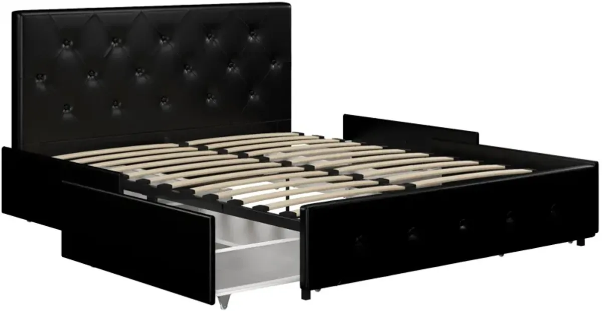 Dakota Upholstered Bed with Left Or Right Storage Drawers