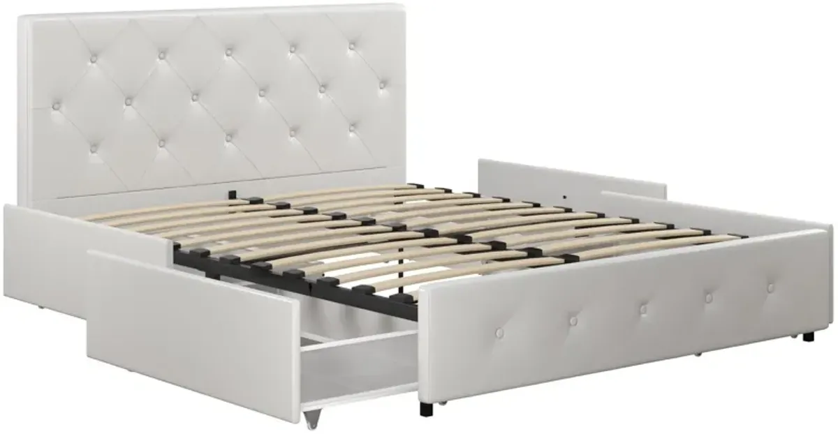 Dakota Upholstered Bed with Left Or Right Storage Drawers