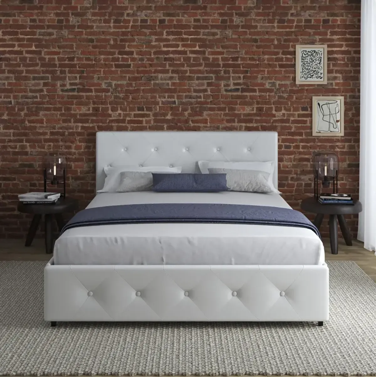 Dakota Upholstered Bed with Left Or Right Storage Drawers