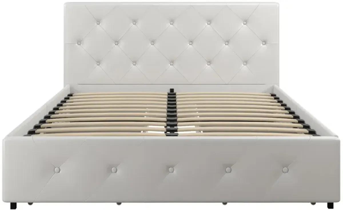 Dakota Upholstered Bed with Left Or Right Storage Drawers