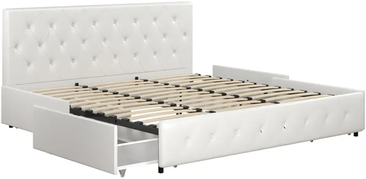 Dakota Upholstered Bed with Left Or Right Storage Drawers