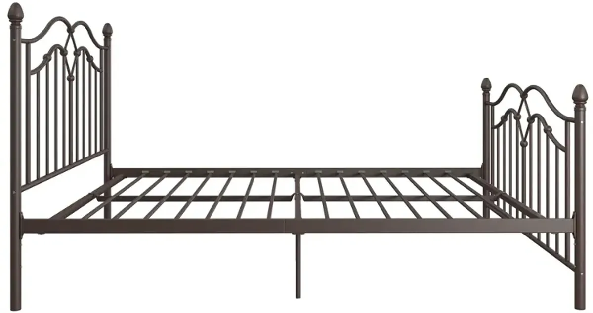 Tokyo Metal Bed with Headboard, Footboard and Metal Slats