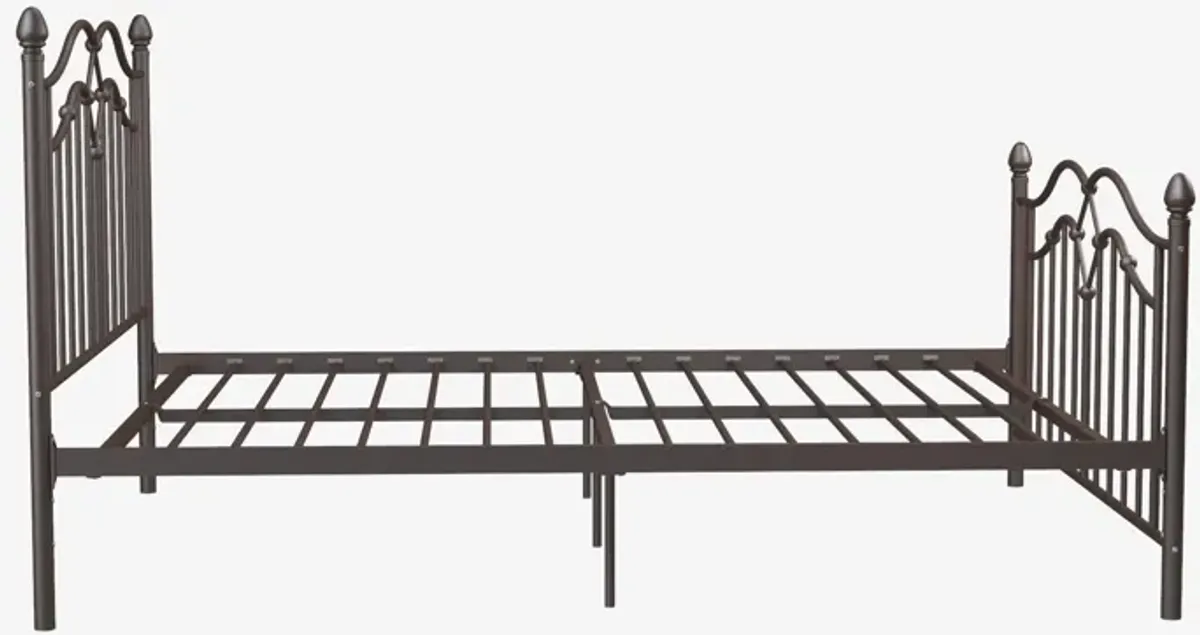 Tokyo Metal Bed with Headboard, Footboard and Metal Slats