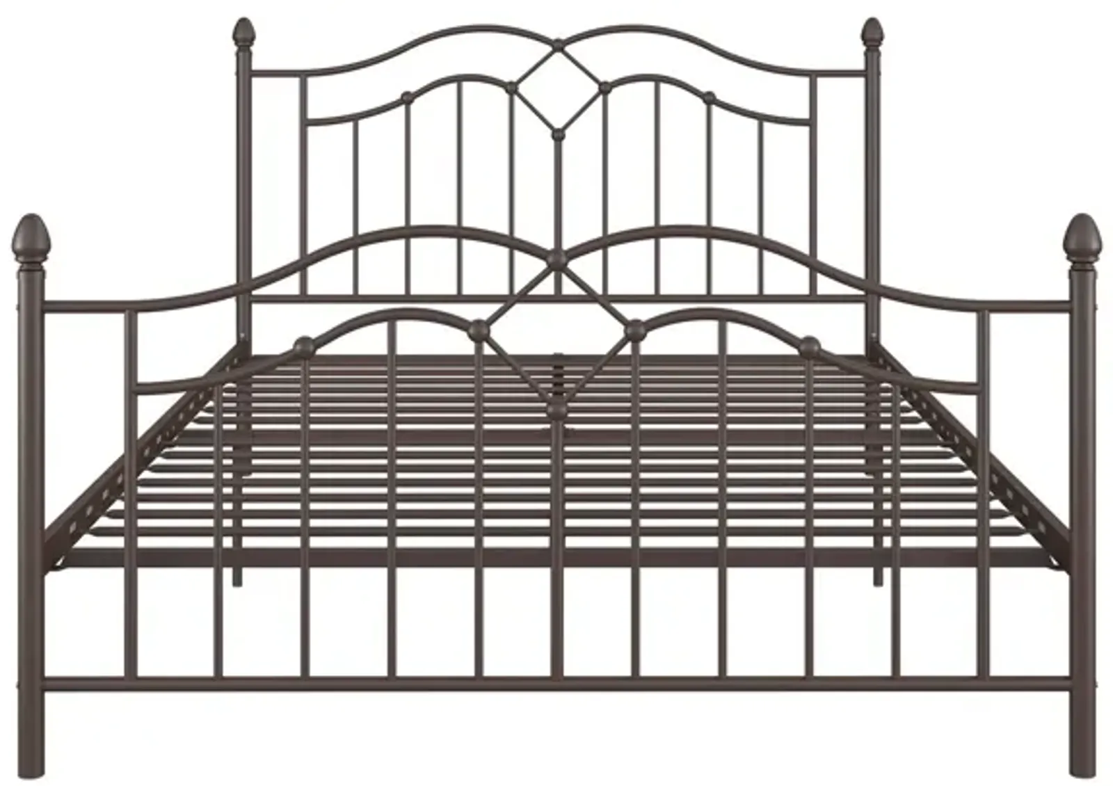 Tokyo Metal Bed with Headboard, Footboard and Metal Slats