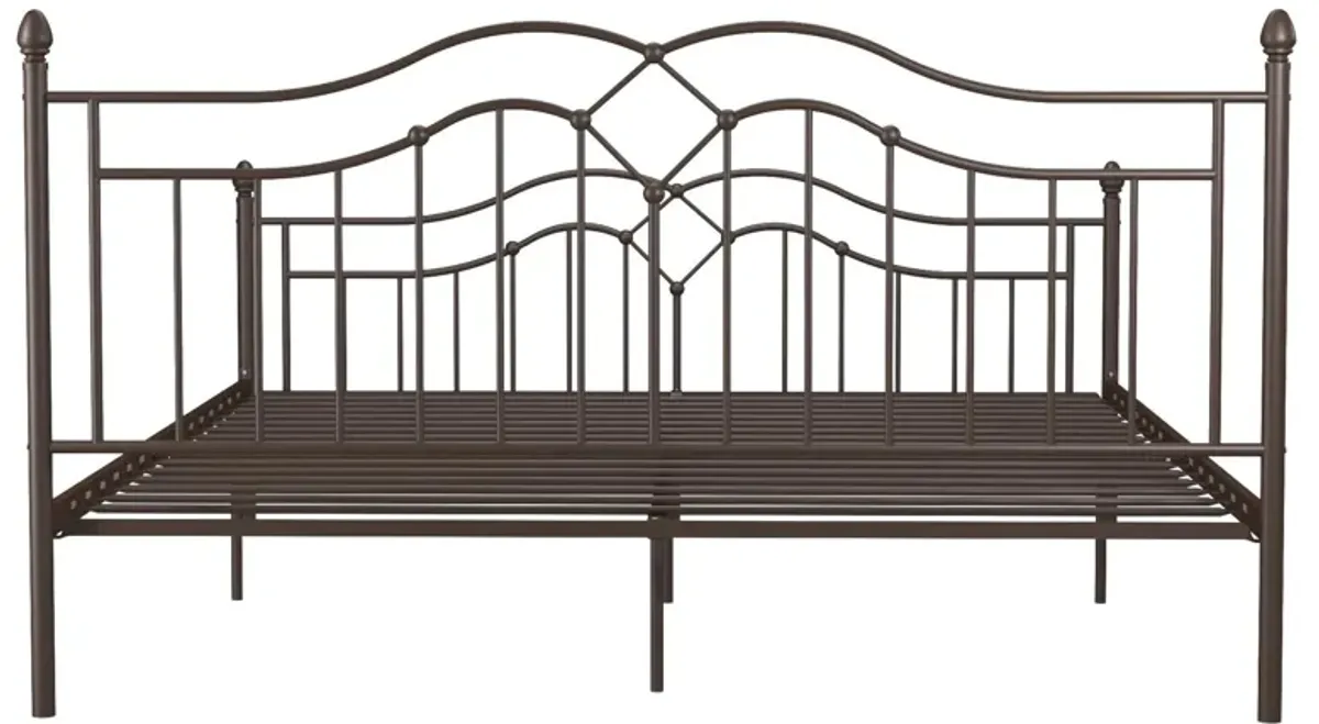 Tokyo Metal Bed with Headboard, Footboard and Metal Slats