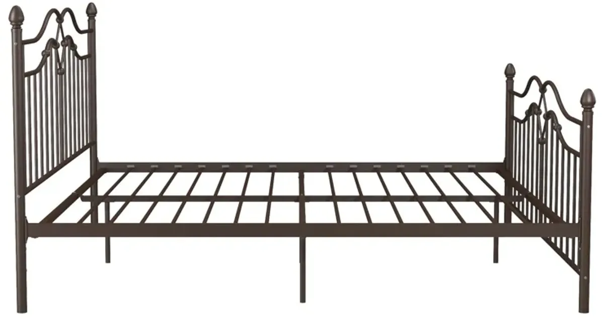 Tokyo Metal Bed with Headboard, Footboard and Metal Slats