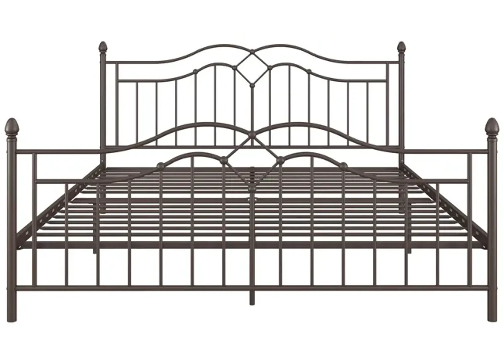 Tokyo Metal Bed with Headboard, Footboard and Metal Slats