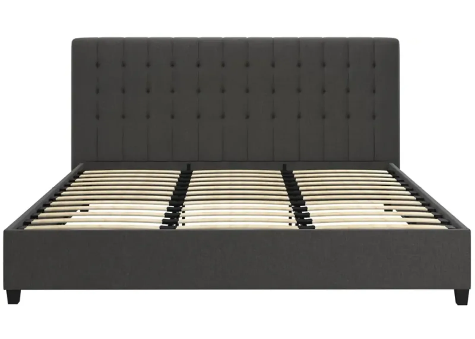 Emily Tufted Upholstered Bed with Wooden slats and Frame