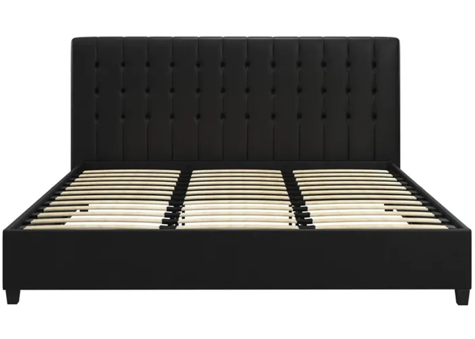 Emily Tufted Upholstered Bed with Wooden slats and Frame