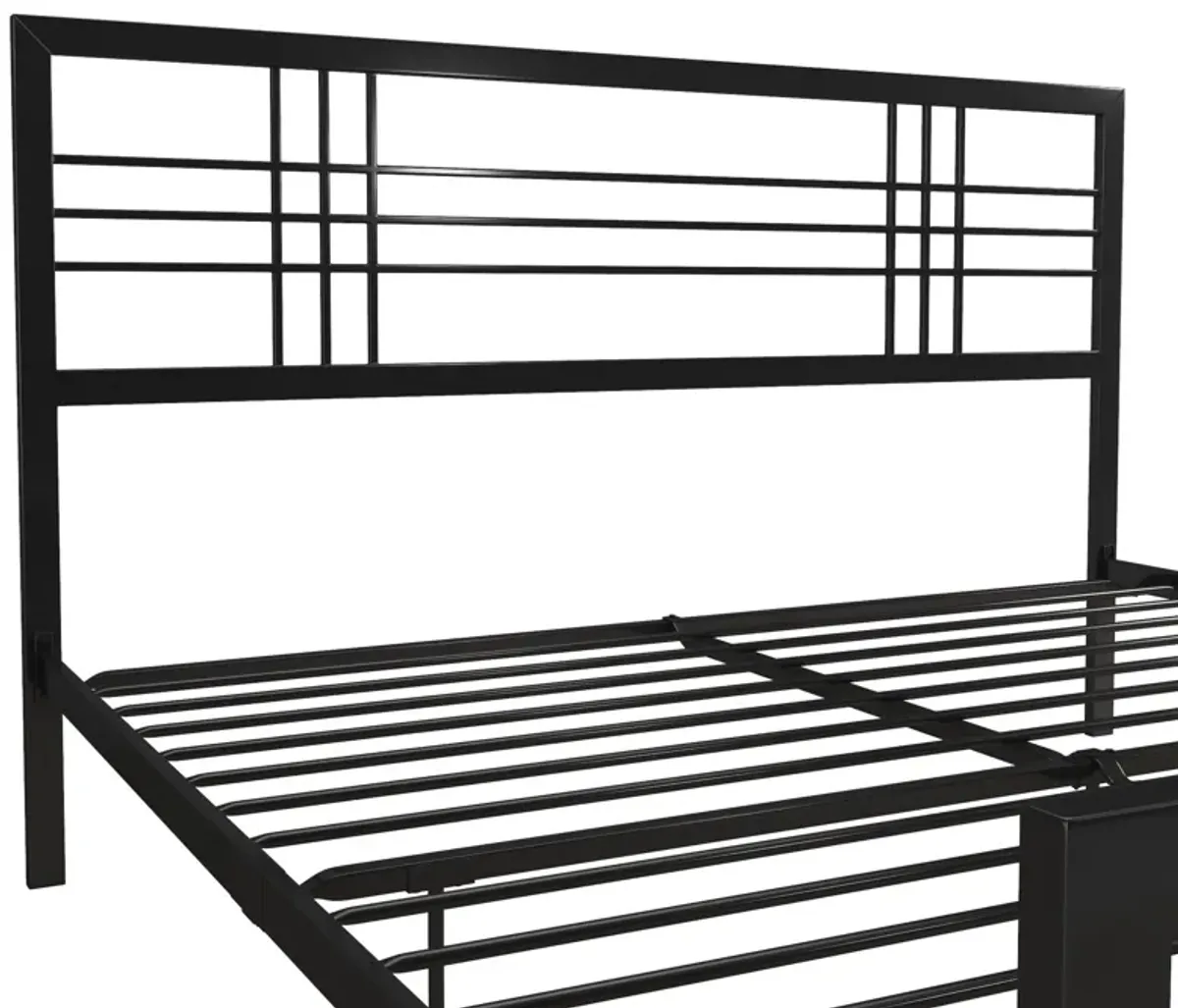 Burbank Metal Frame Bed with Adjustable Heights for Under Bed Storage