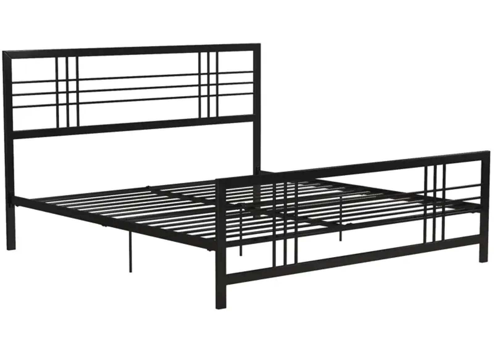 Burbank Metal Frame Bed with Adjustable Heights for Under Bed Storage