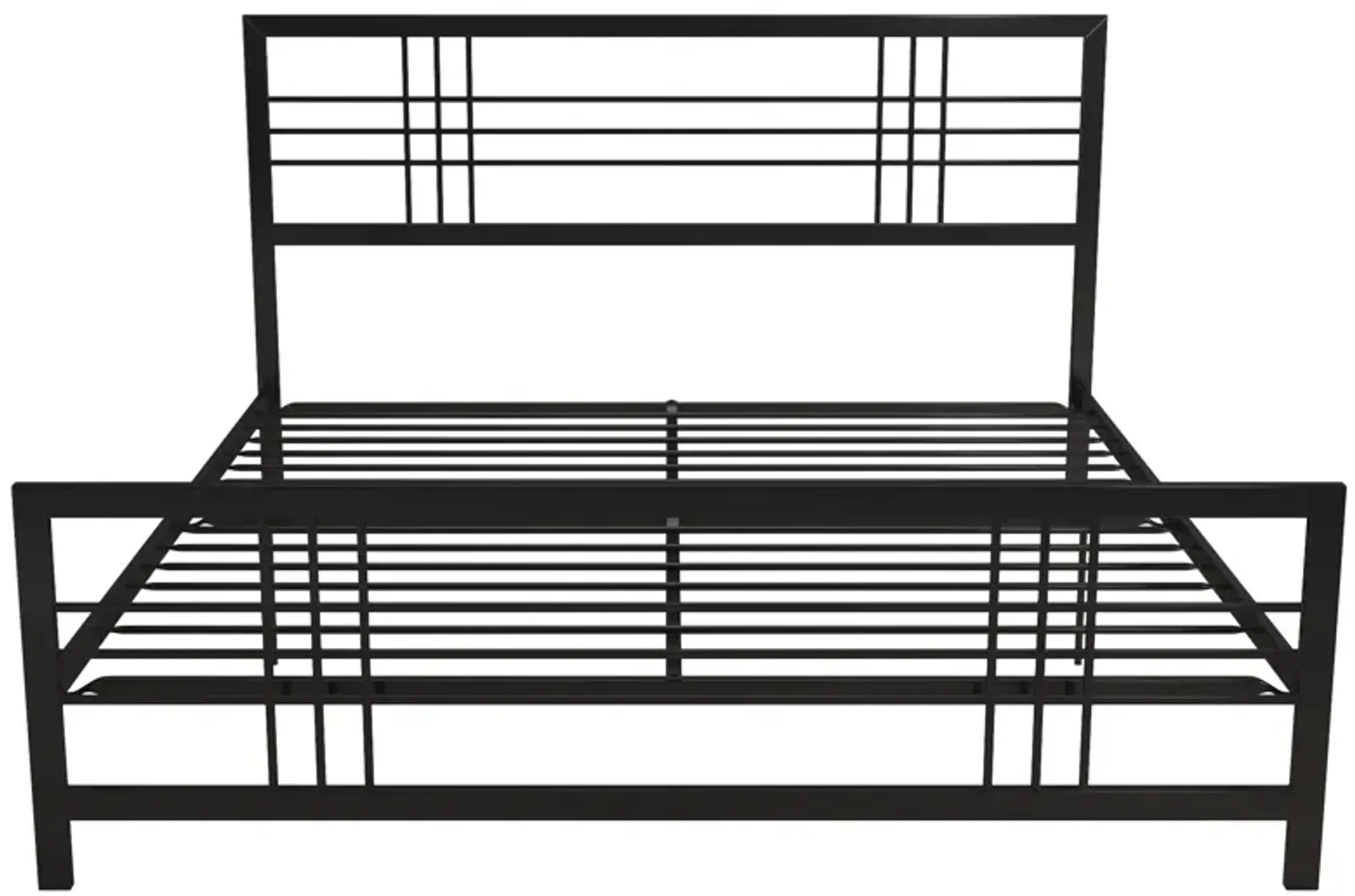 Burbank Metal Frame Bed with Adjustable Heights for Under Bed Storage