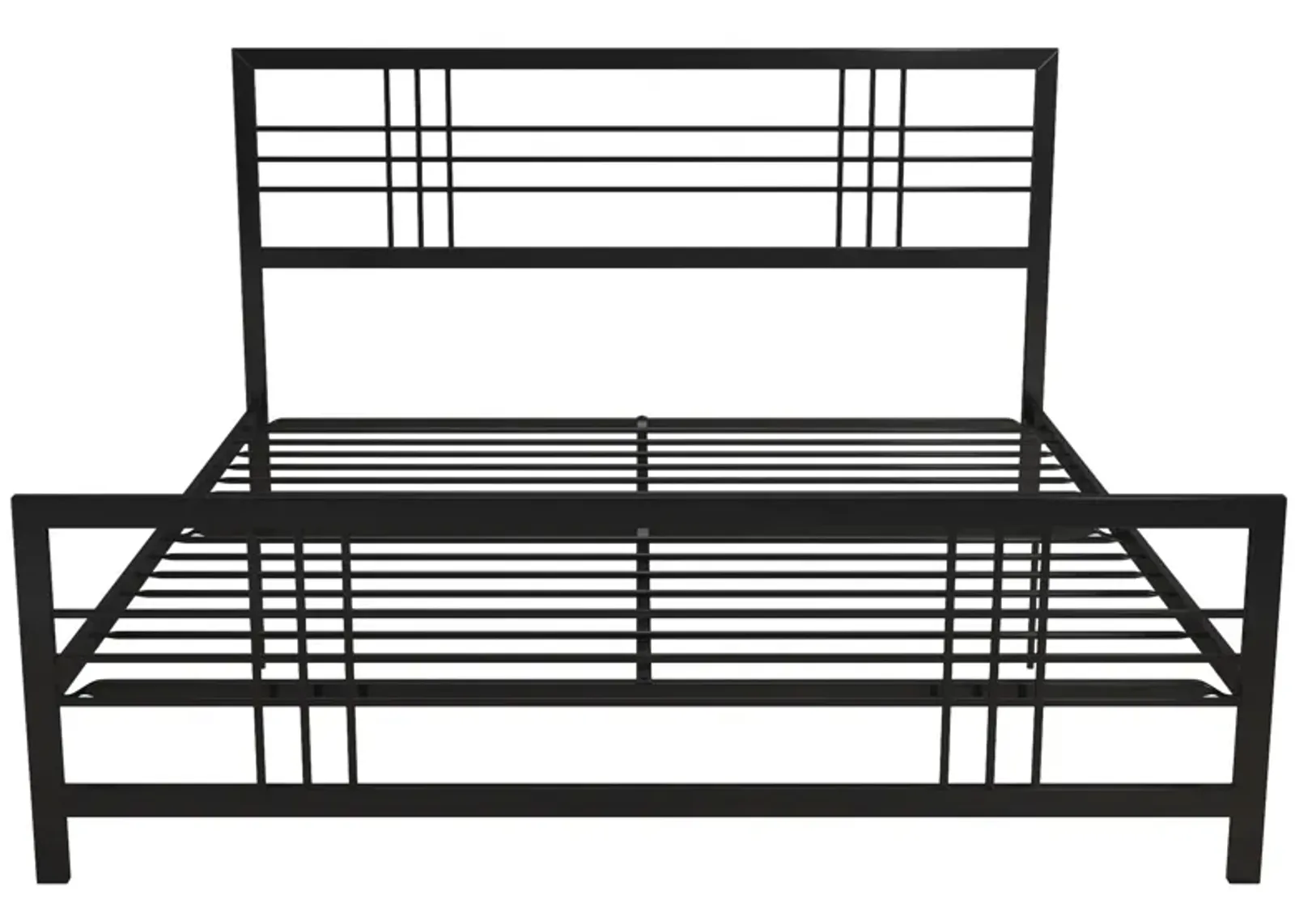 Burbank Metal Frame Bed with Adjustable Heights for Under Bed Storage