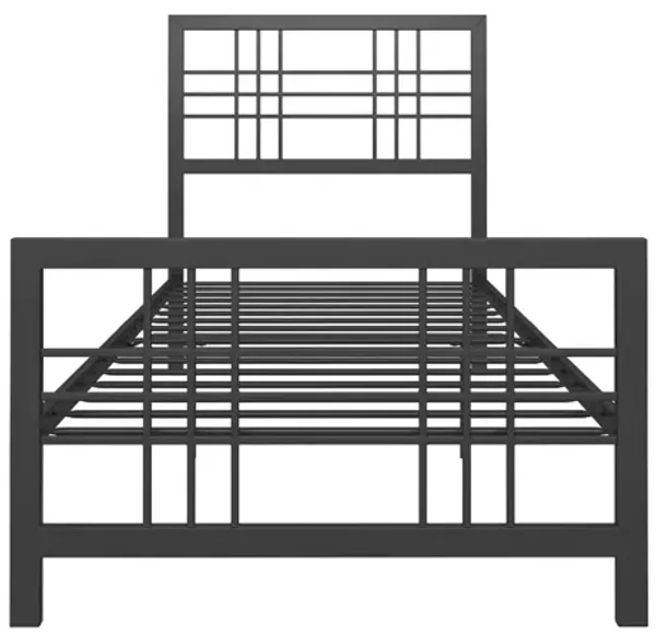 Burbank Metal Frame Bed with Adjustable Heights for Under Bed Storage
