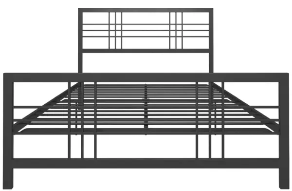 Burbank Metal Frame Bed with Adjustable Heights for Under Bed Storage