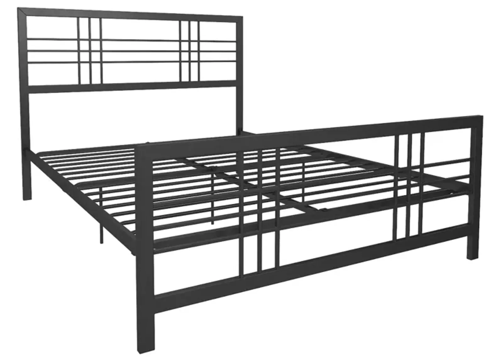 Burbank Metal Frame Bed with Adjustable Heights for Under Bed Storage