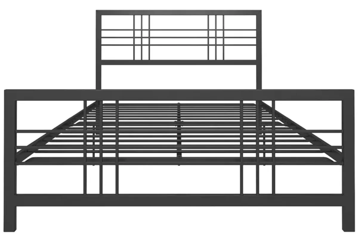 Burbank Metal Frame Bed with Adjustable Heights for Under Bed Storage