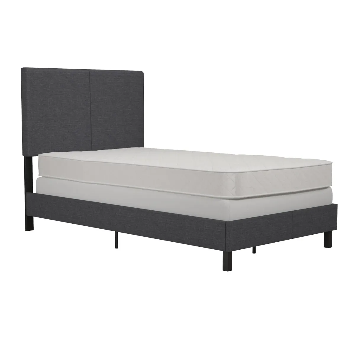 Janford Upholstered Bed with Sturdy Wood and Metal Frame