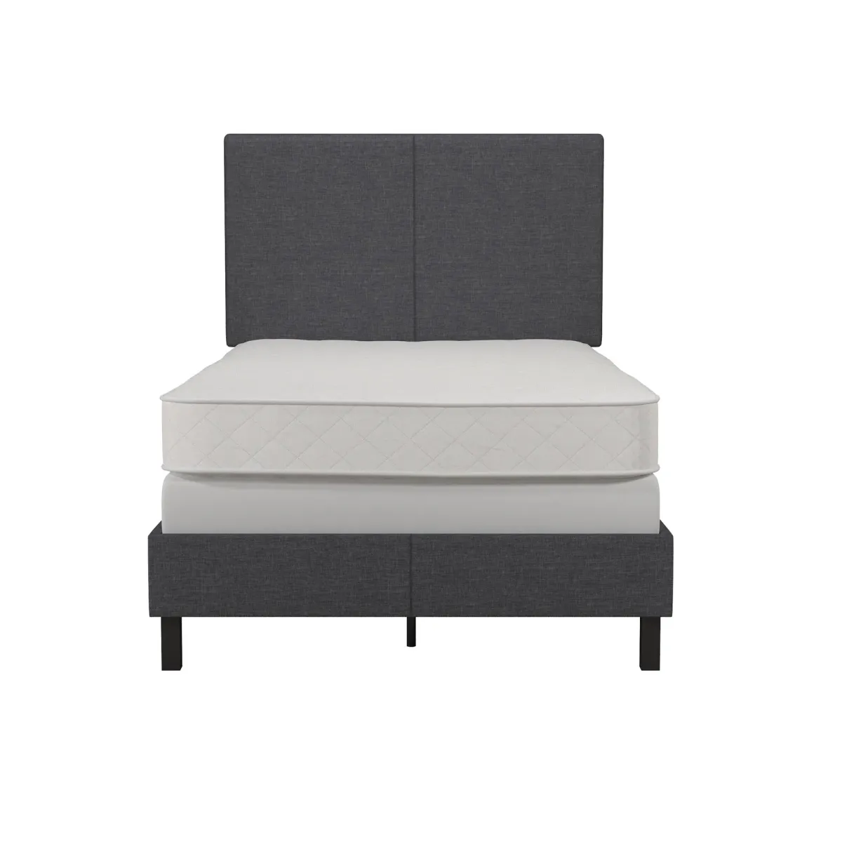 Janford Upholstered Bed with Sturdy Wood and Metal Frame