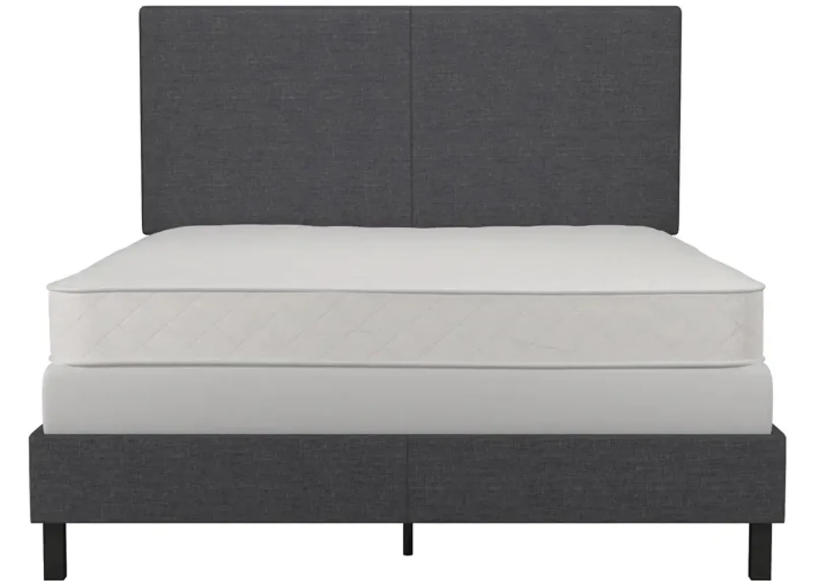 Janford Upholstered Bed with Sturdy Wood and Metal Frame