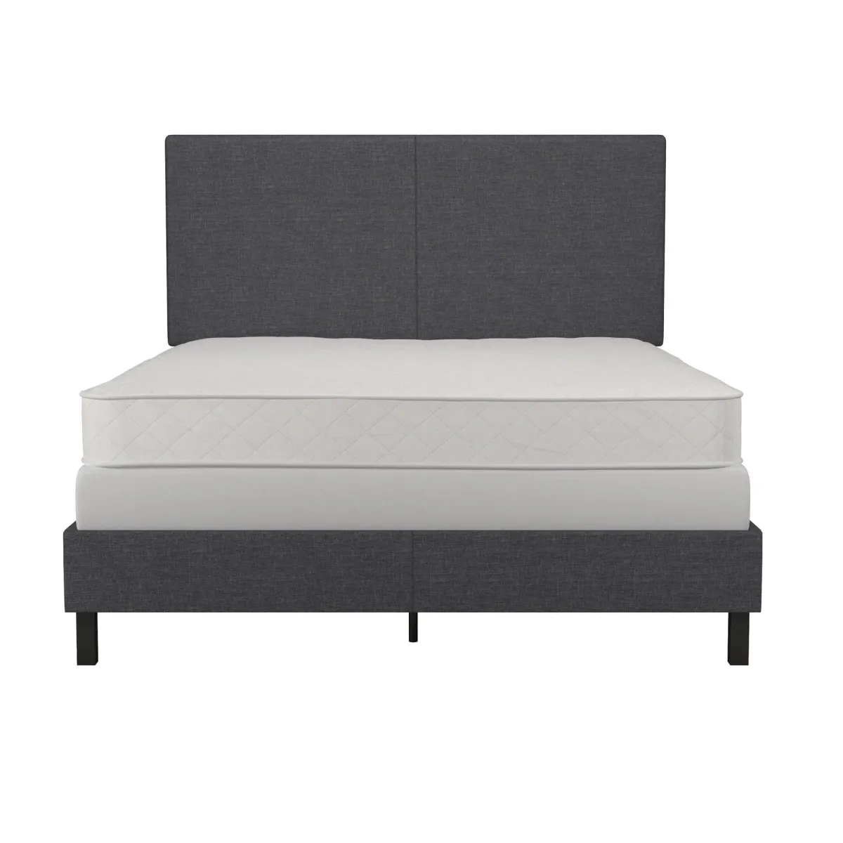 Janford Upholstered Bed with Sturdy Wood and Metal Frame