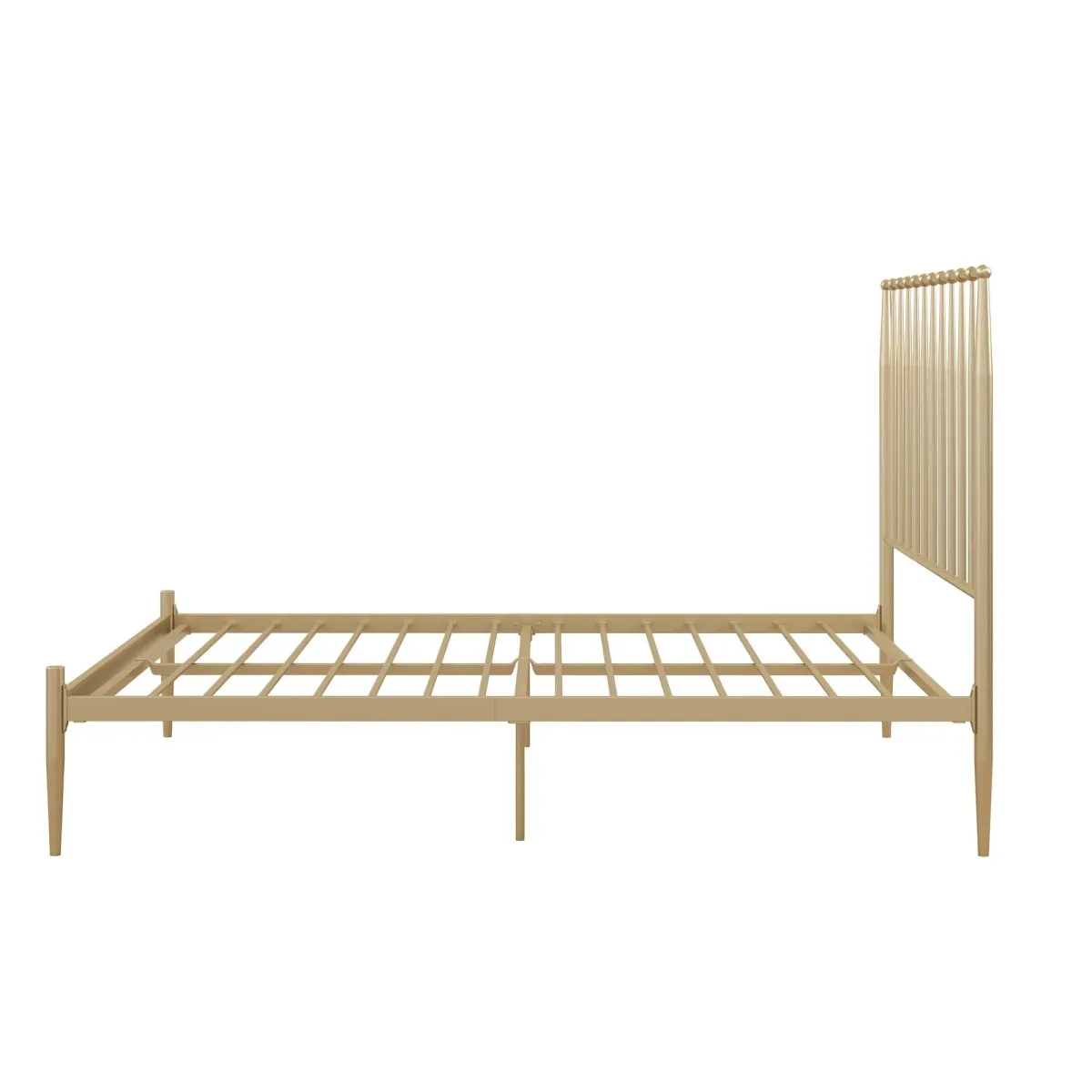 Giulia Modern Metal Platform Bed with Headboard and Underbed Clearance