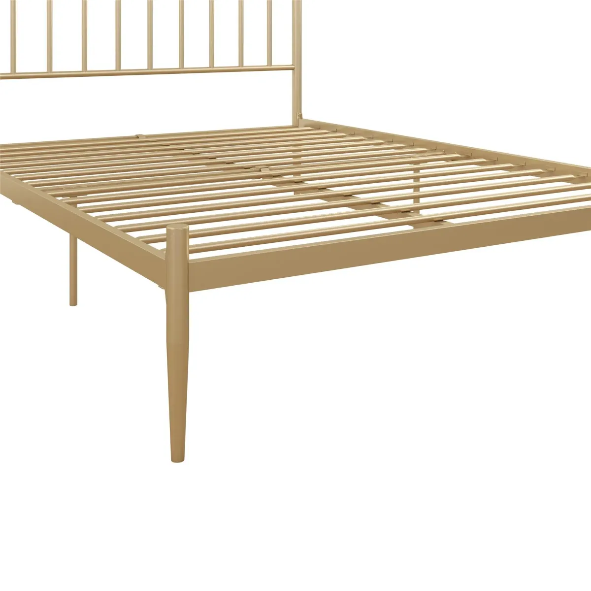 Giulia Modern Metal Platform Bed with Headboard and Underbed Clearance