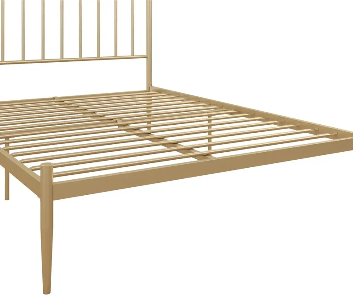 Giulia Modern Metal Platform Bed with Headboard and Underbed Clearance