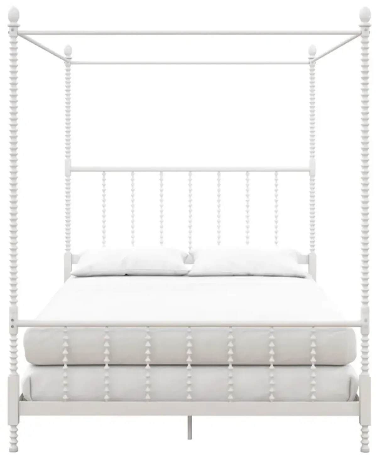 Jenny Lind Metal Canopy Bed with Twist Spindles