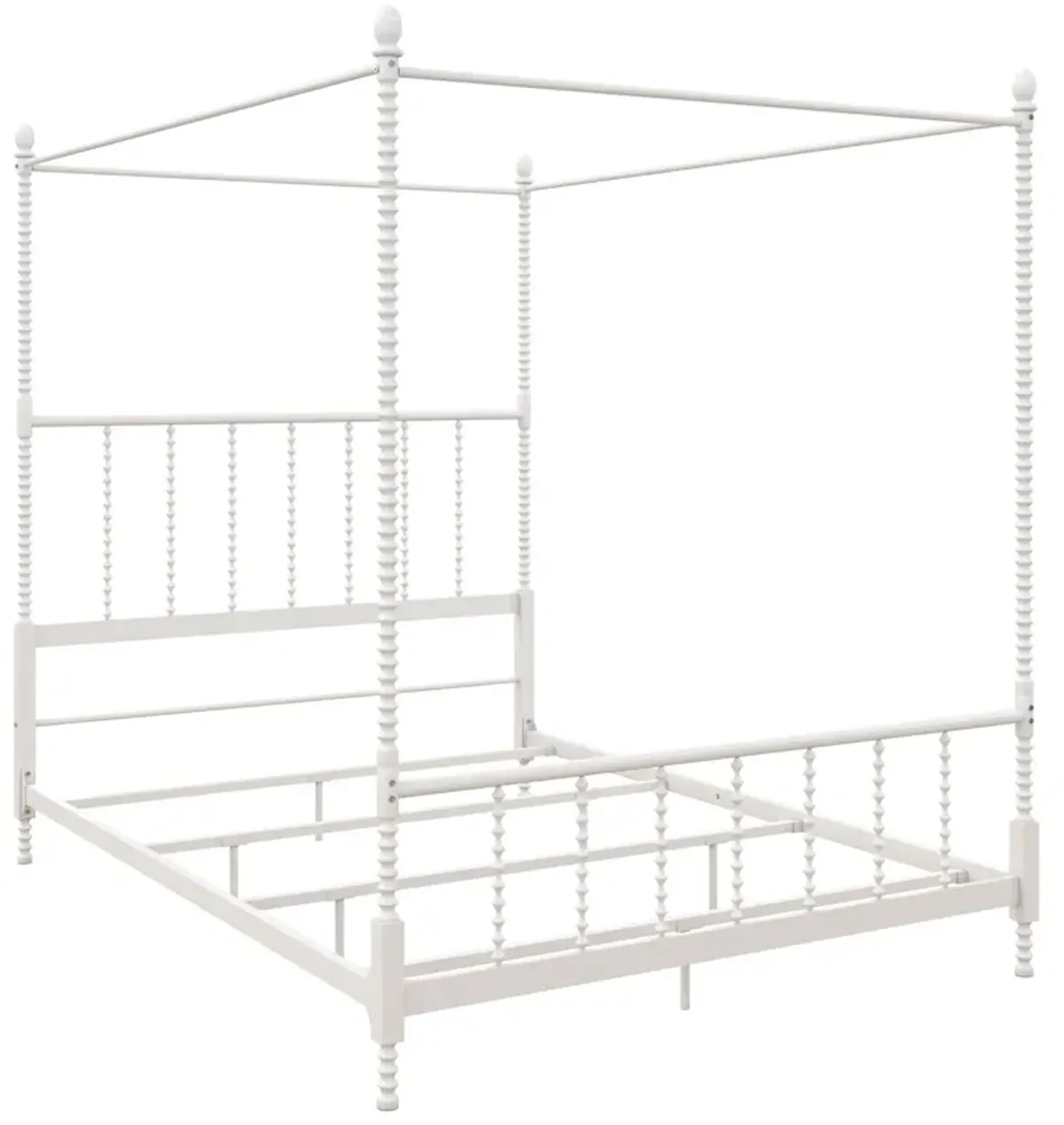 Jenny Lind Metal Canopy Bed with Twist Spindles