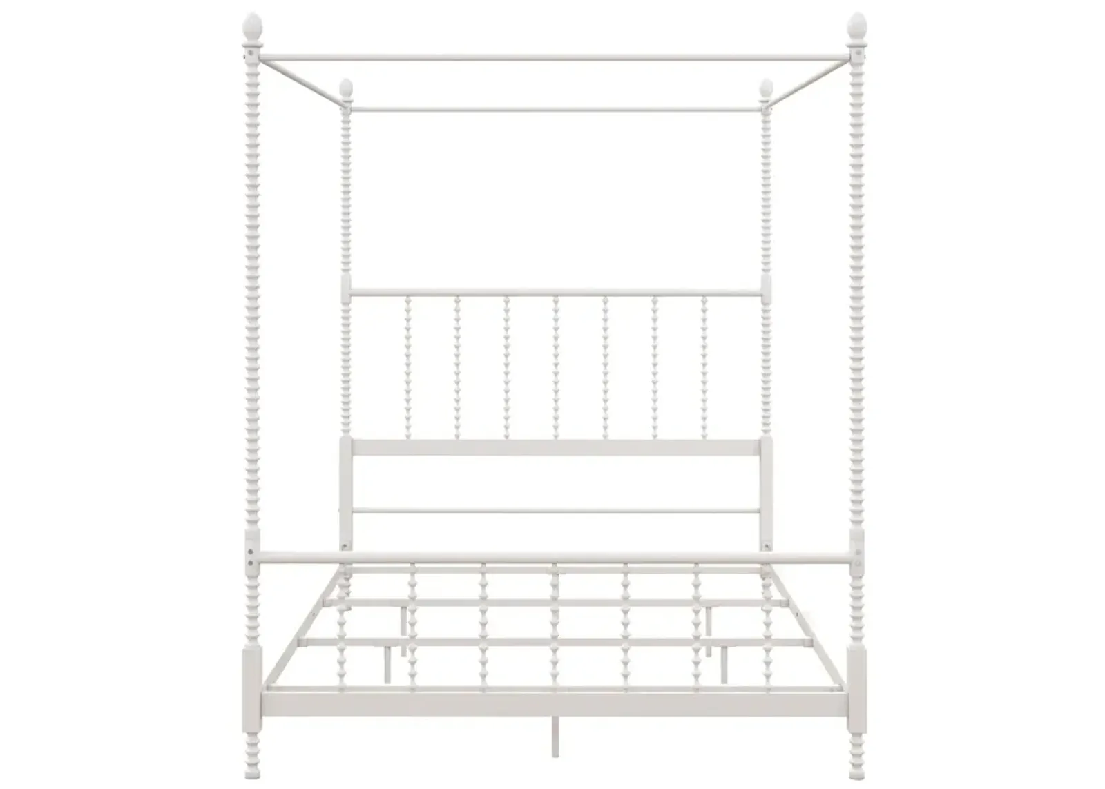 Jenny Lind Metal Canopy Bed with Twist Spindles