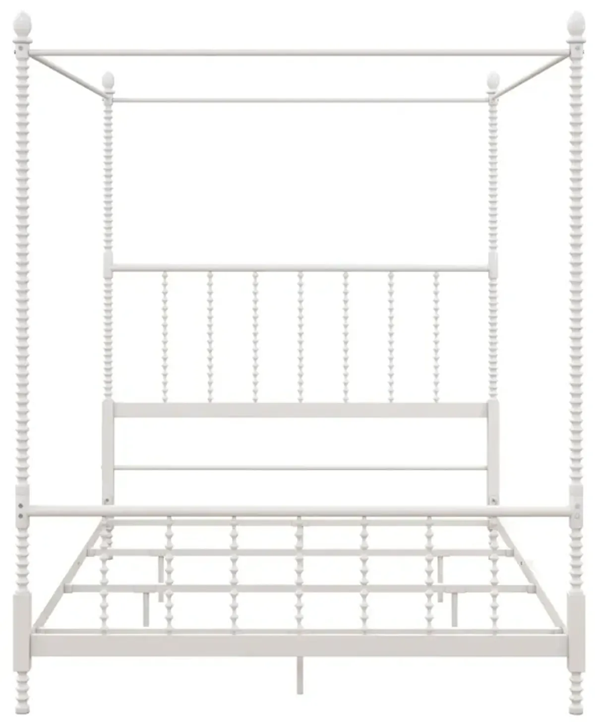 Jenny Lind Metal Canopy Bed with Twist Spindles