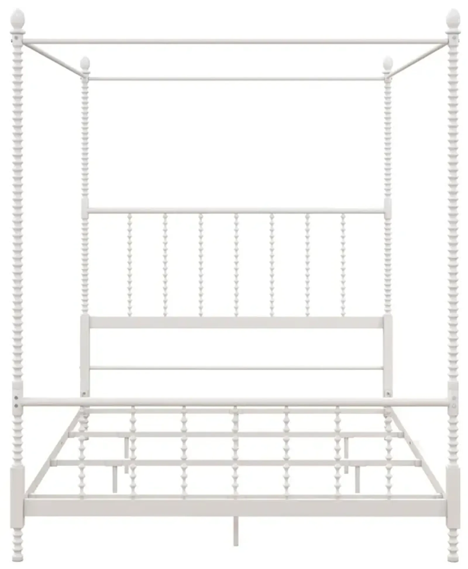 Jenny Lind Metal Canopy Bed with Twist Spindles