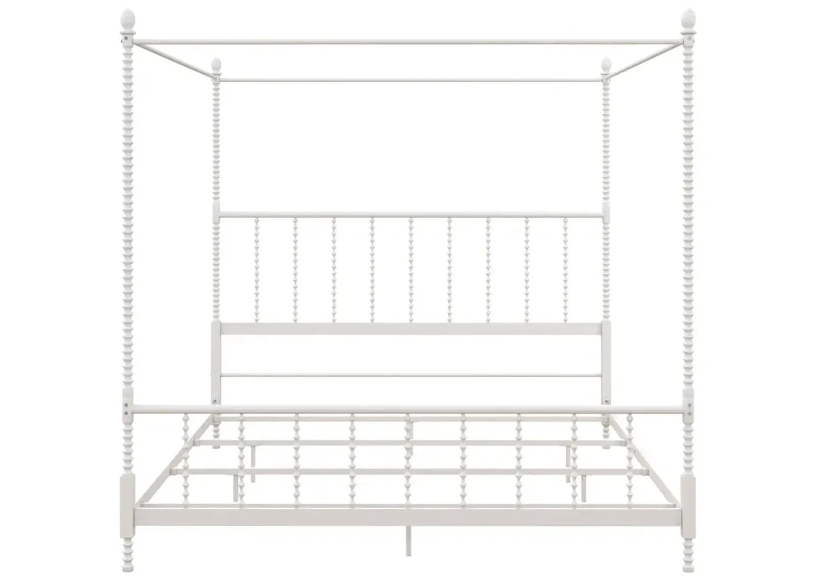 Jenny Lind Metal Canopy Bed with Twist Spindles