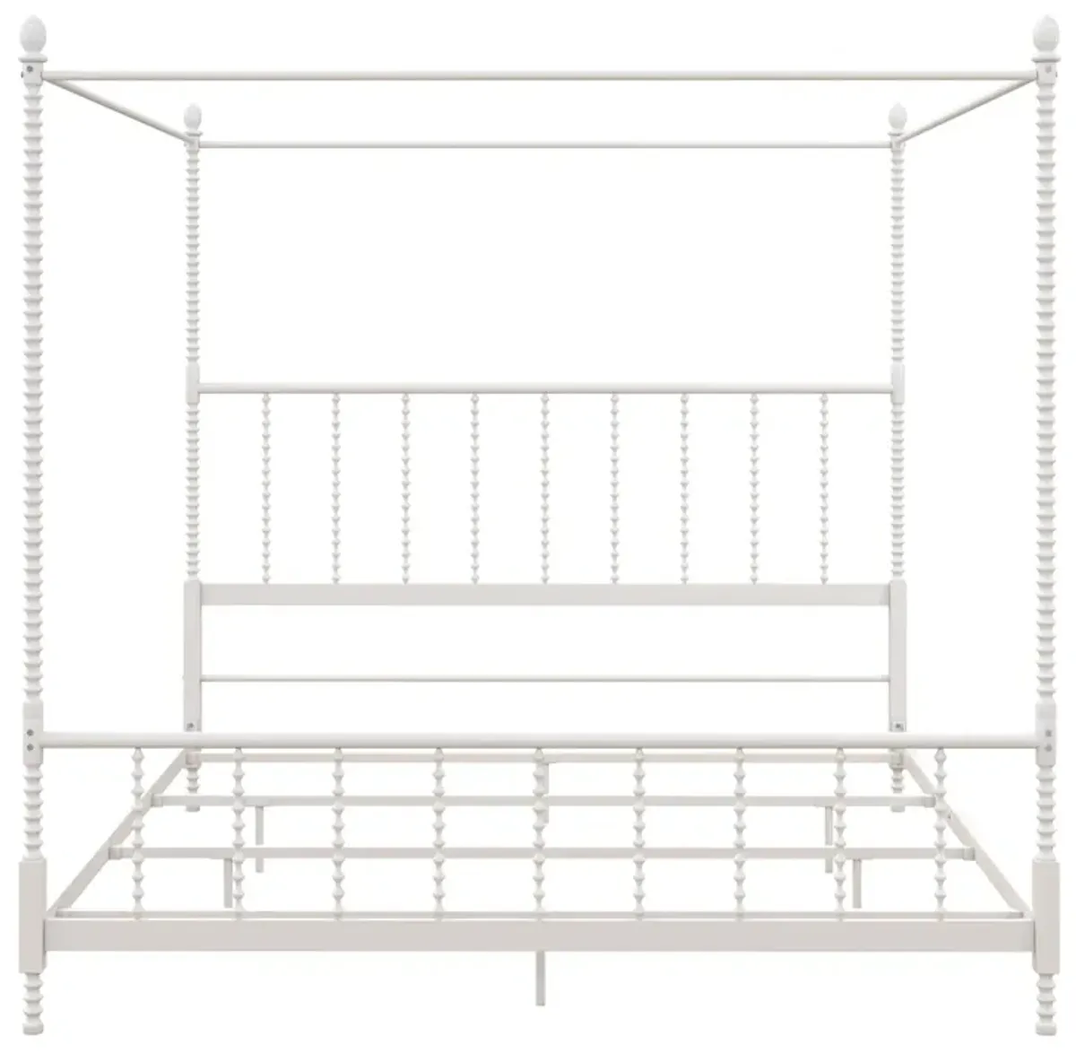 Jenny Lind Metal Canopy Bed with Twist Spindles